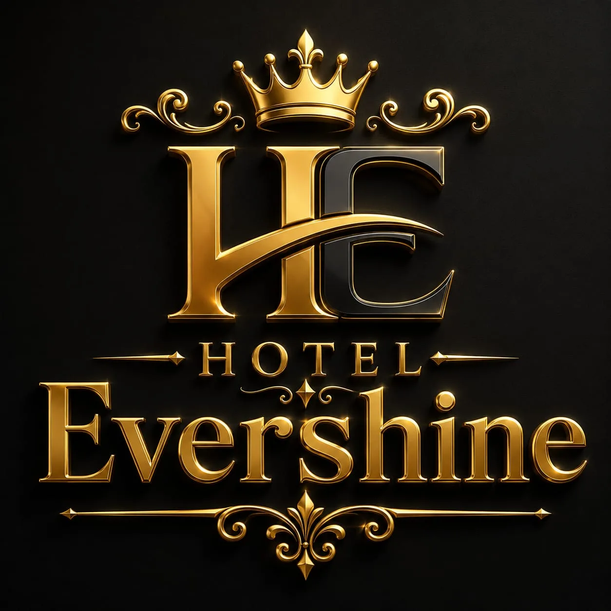 Hotel Evershine gold crown logo